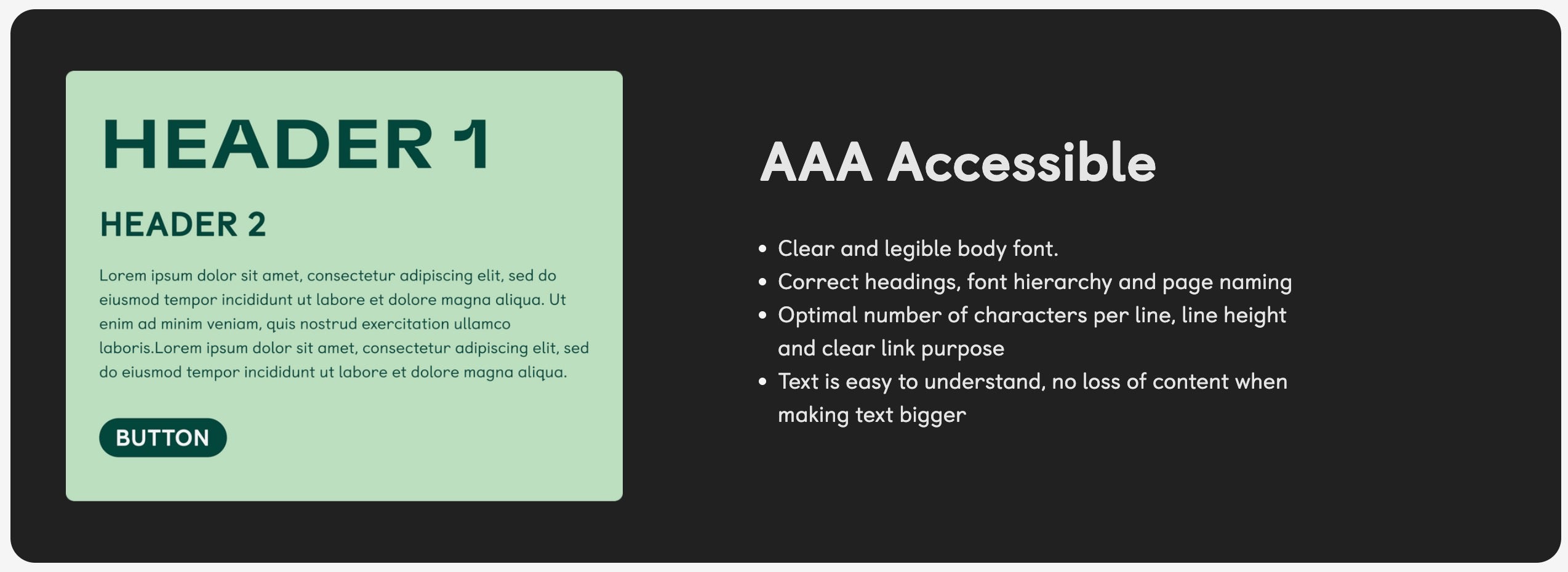 AAA accessibility guidelines