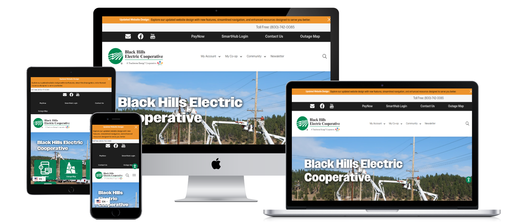 Black Hills Electric Cooperative Website on all devices