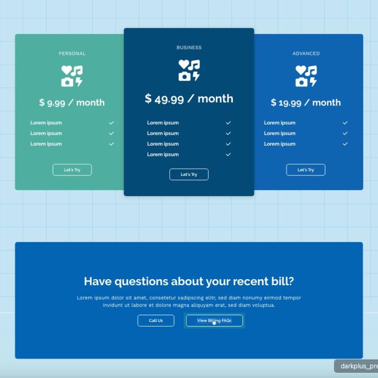 Pricing Tables