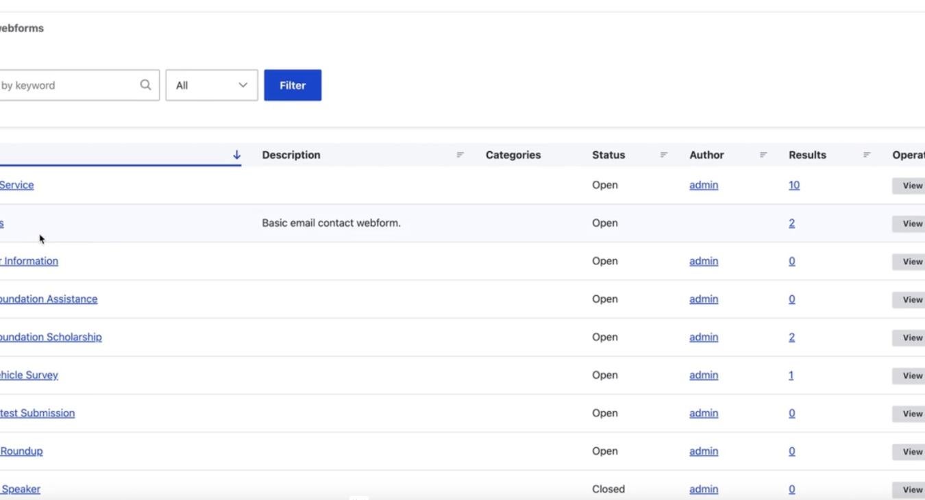 Webform Results